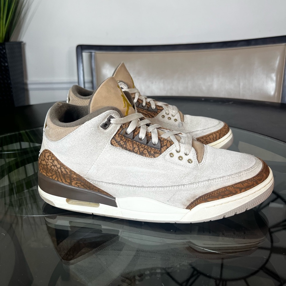 Jordan Retro Sneakers in White and Brown